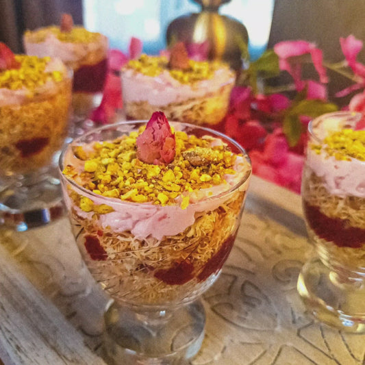 Kunafa Strawberry Cheese Cups